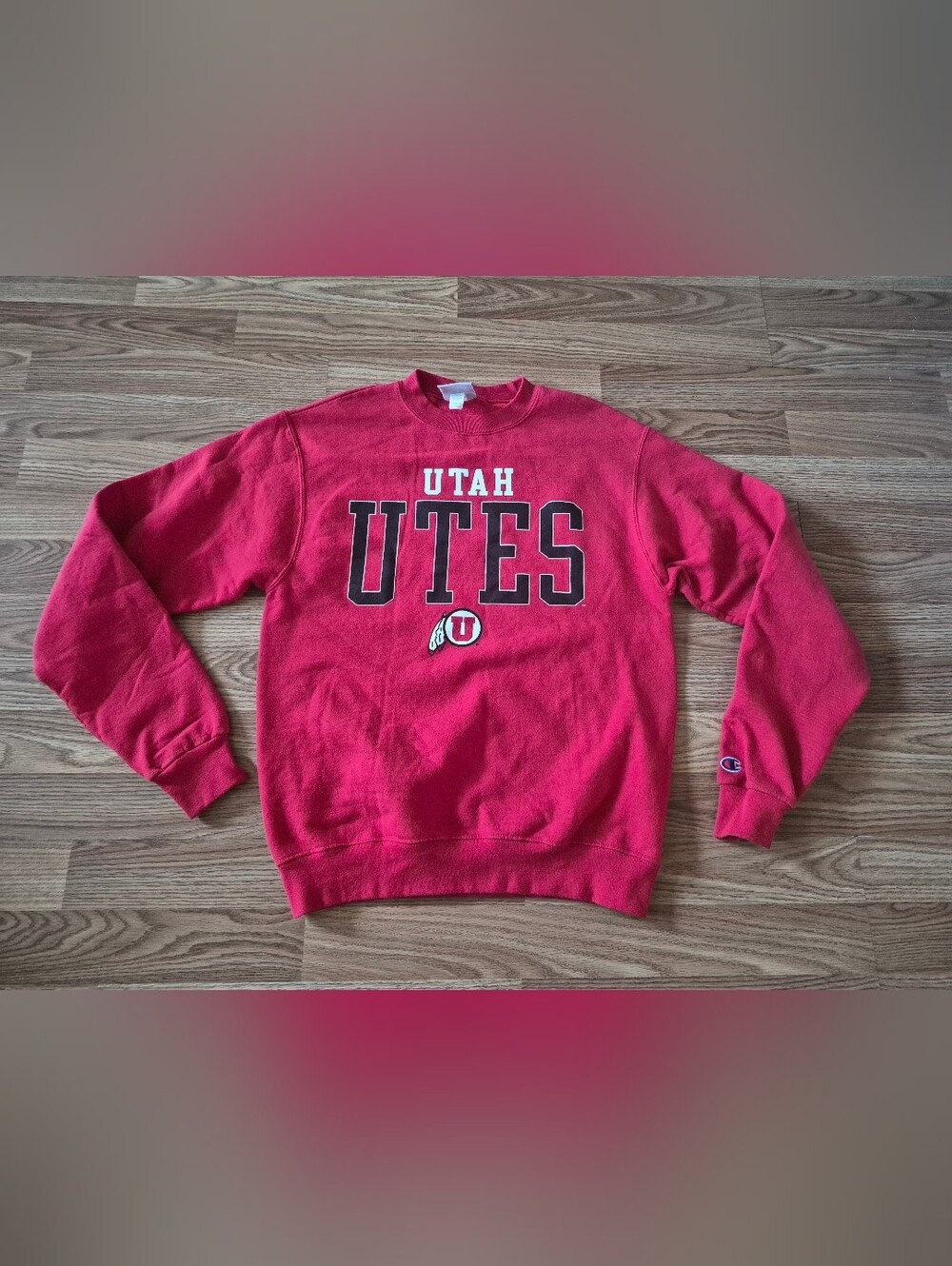 Champion Women's Utah Utes Red Crewneck Sweater